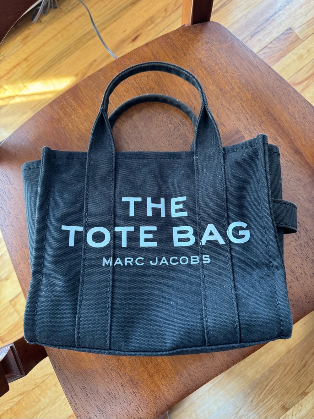 Marc Jacobs Black Canvas 'The Tote Bag' Mini Tote